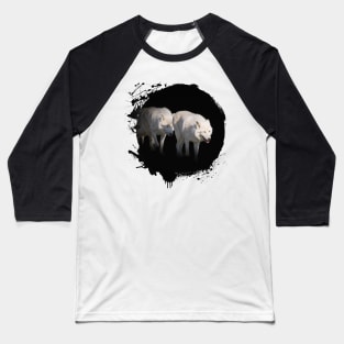 White Wolf Animal Wildlife Jungle Nature Freedom Forest Baseball T-Shirt